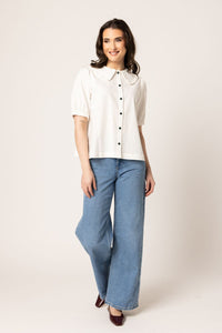 Whimsical Shirt / White Linen Blend
