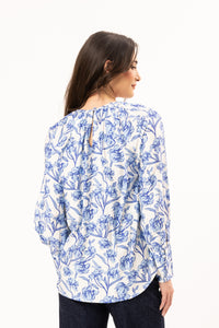 Centered Top / Blue Bloom - Girl Next Door Fashion