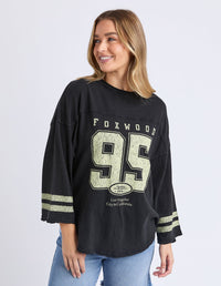 Ninety Five L/S Tee / Washed Black