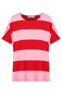 Jardin Stripe TShirt - Garnet