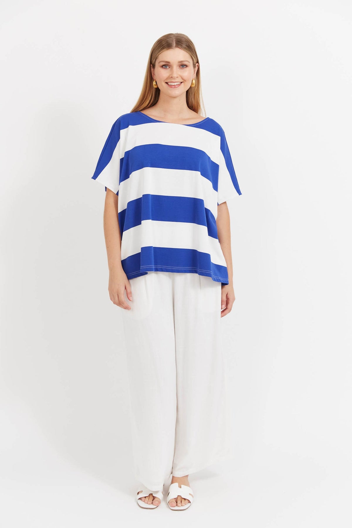 Jardin Stripe TShirt - Azul
