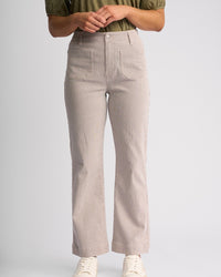 Daily Jean / Straight Leg Ankle Grazer / Ecru Stripe Denim