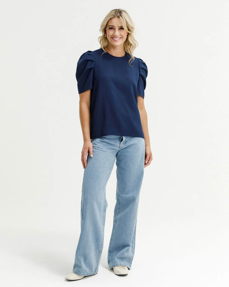 Thea Top / Navy - Girl Next Door Fashion