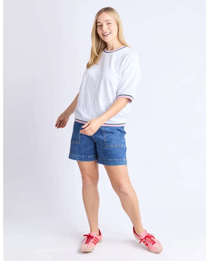 Faye S/S Sweat / White