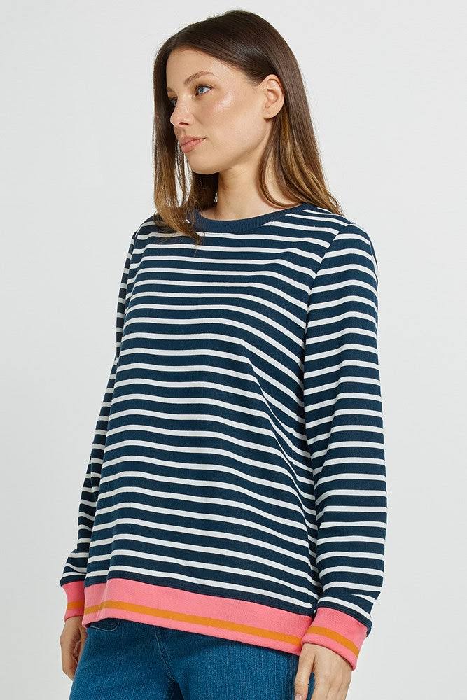 Tyra Sweat / Navy White Stripe