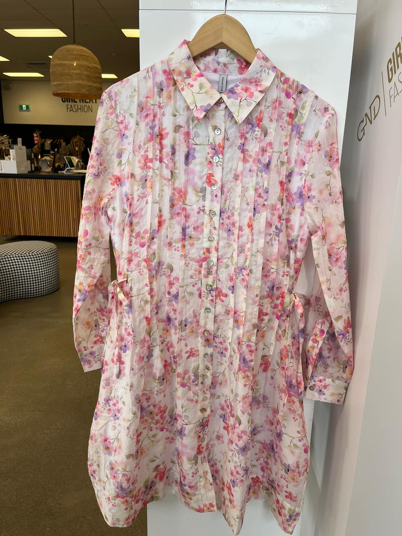 Indulgent Shirt Dress - Delicate Blossom