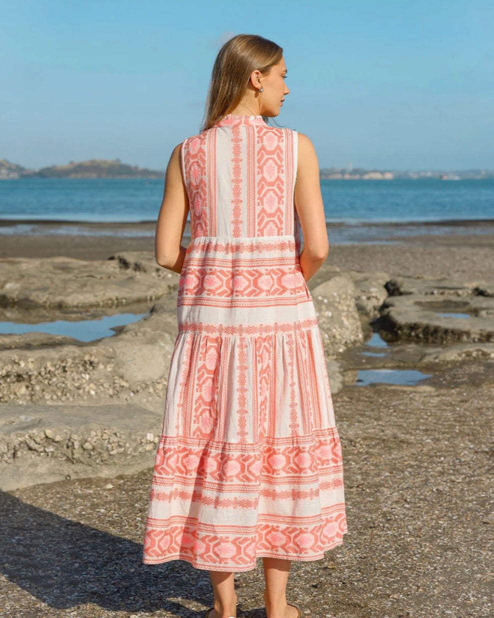 Tunisia Maxi Dress / Pink Palm