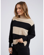 Canterbury Knit - Tan & Black Stripe
