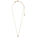 Beat Recycled Crystal Coin Necklace - Gold Plated