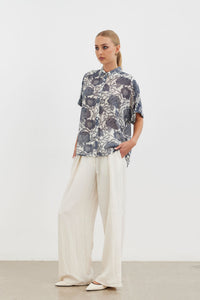 Elia Scoop Shirt - Ivory Atelier Bloom