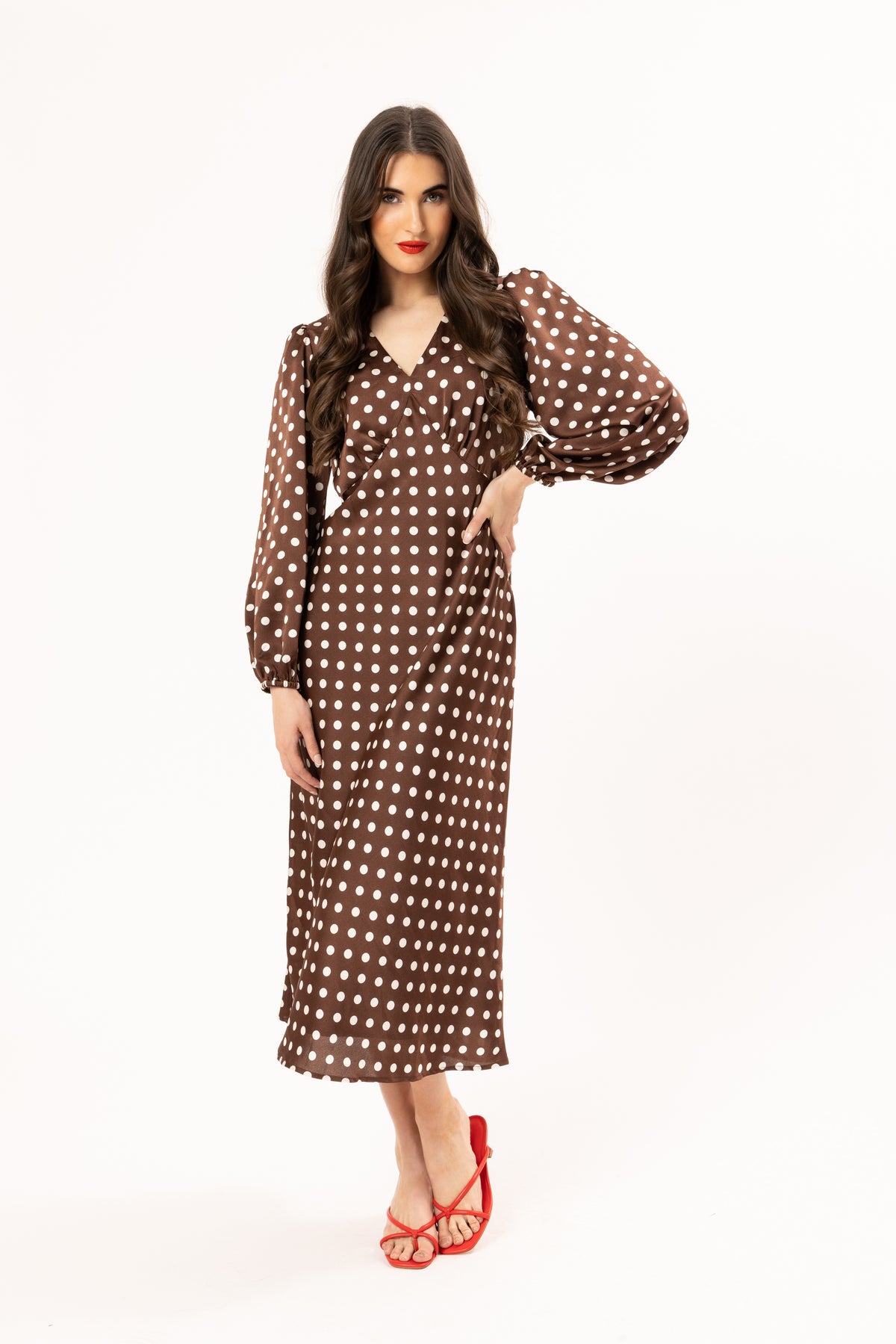 Take Me Out Dress / Walnut Spot - Girl Next Door Fashion