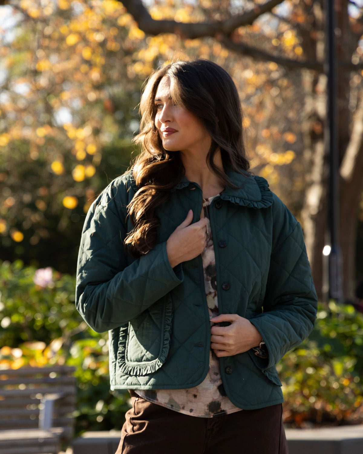 Frilled Jacket / Moss