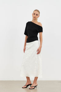 Gaia One-Shoulder Top - Black