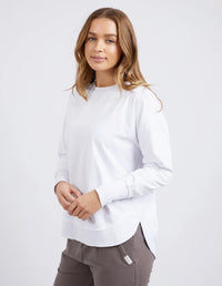 Farrah Long Sleeve Tee / White
