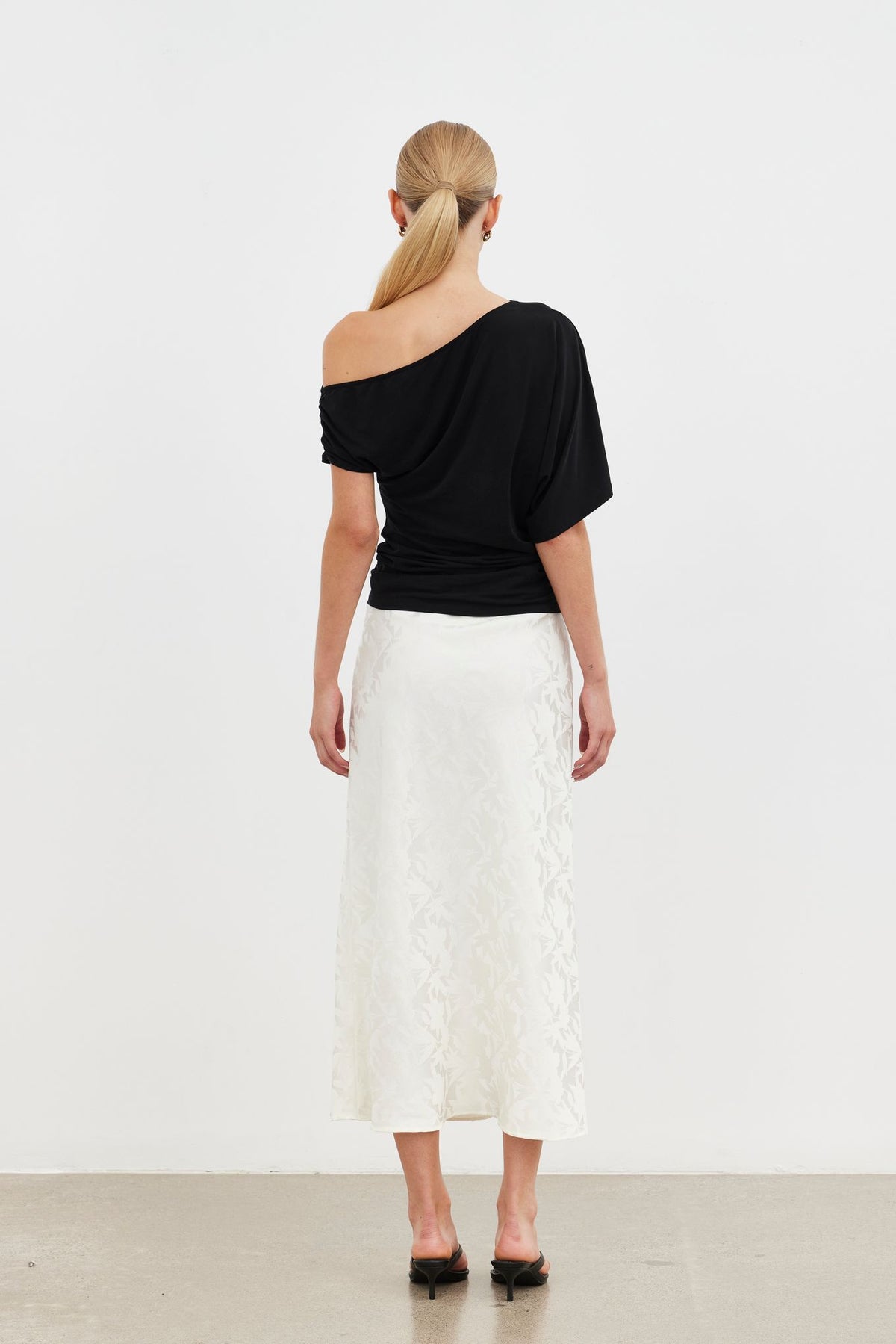 Gaia One-Shoulder Top - Black