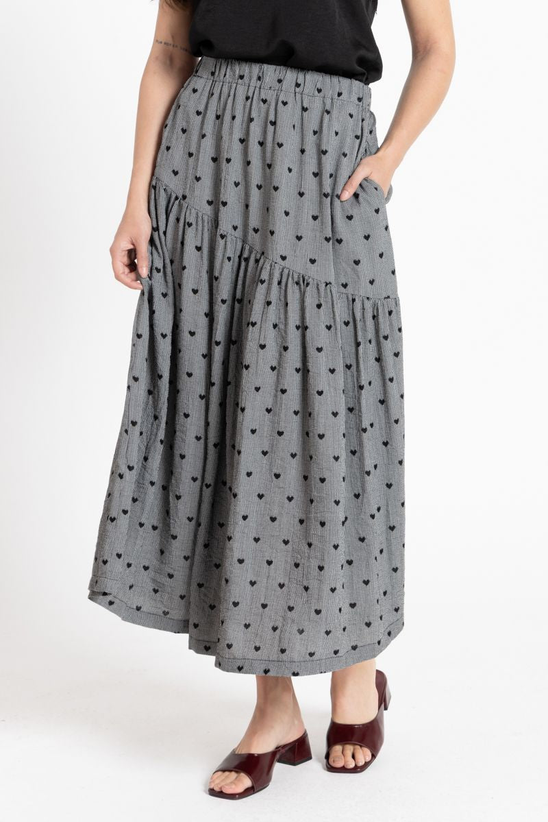 Devine Maxi Skirt / Black Heart
