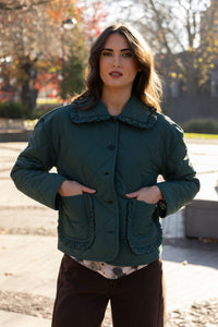 Frilled Jacket / Moss