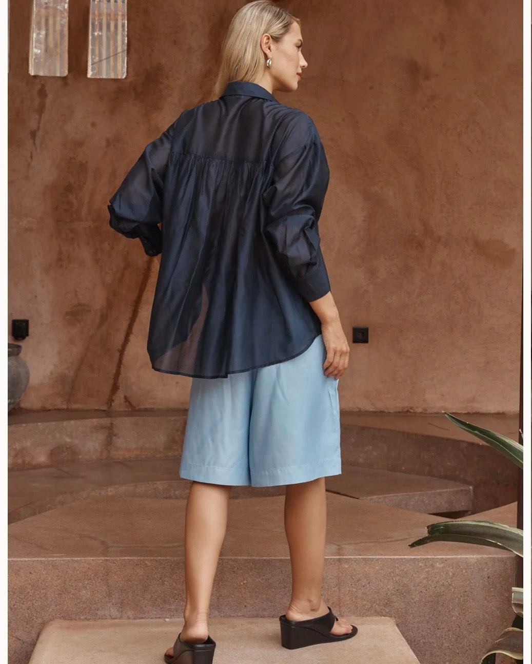 Val Oversized Shirt / Navy