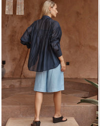 Val Oversized Shirt / Navy