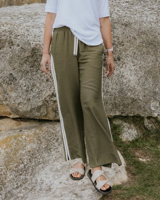 Indiana Wide Leg pant -Bonsai