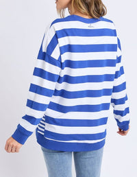 Mill Crew - French Blue & White Stripe