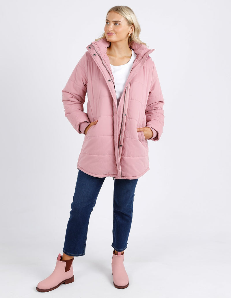 Maddie Puffer Jacket - Dusty Pink