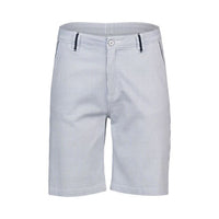 Slim Leg Above Knee Short with Contrast Trim - Ink/White Stripe