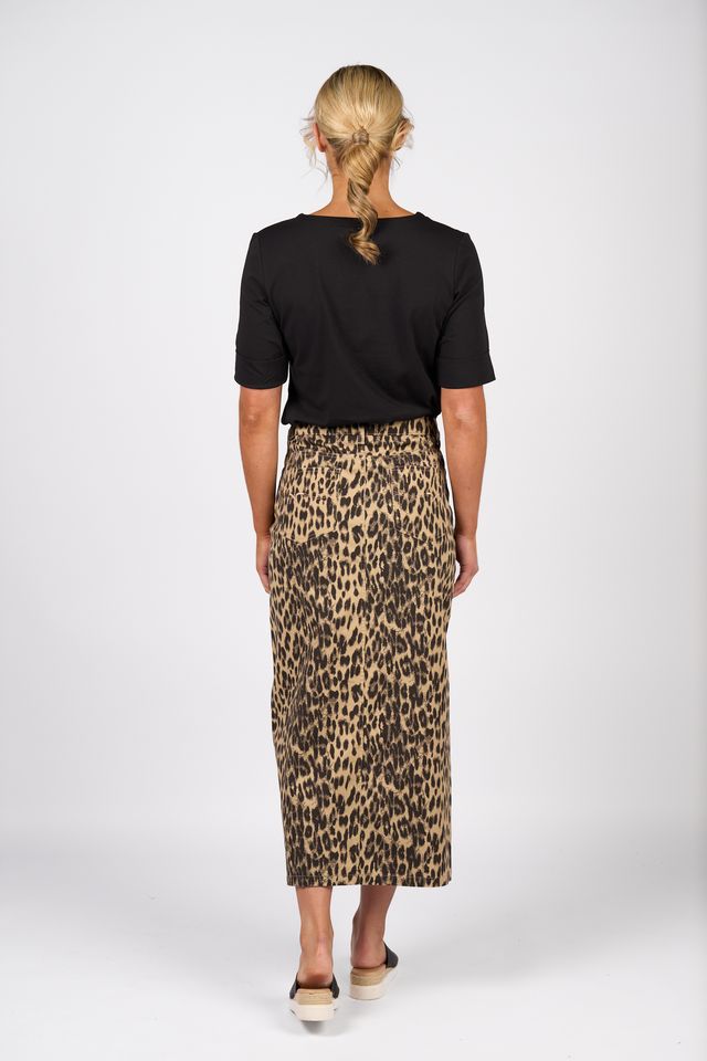 Mid Length Skirt with Centre Front Split - Rafiki