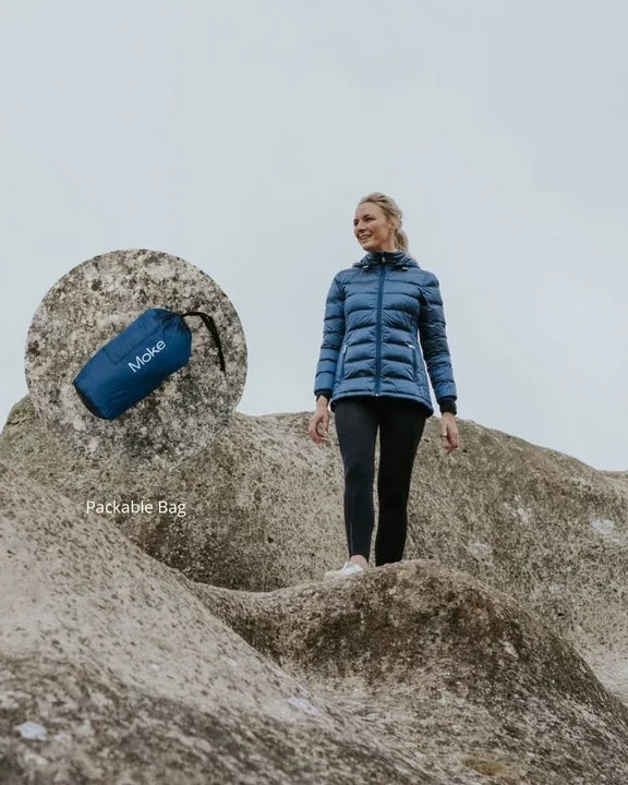 Lynnette Packable Down Jacket / Moonlight