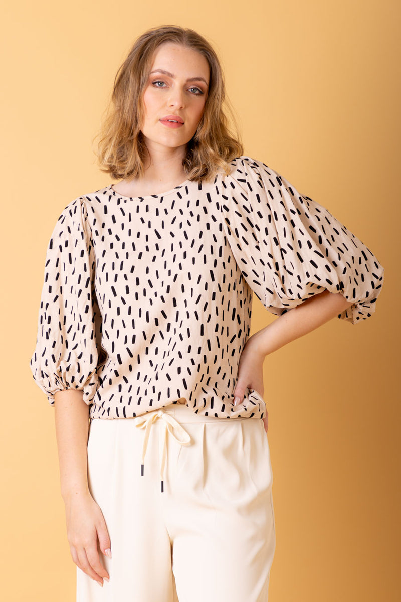 Tasmin Blouse - Sprinkle Beige