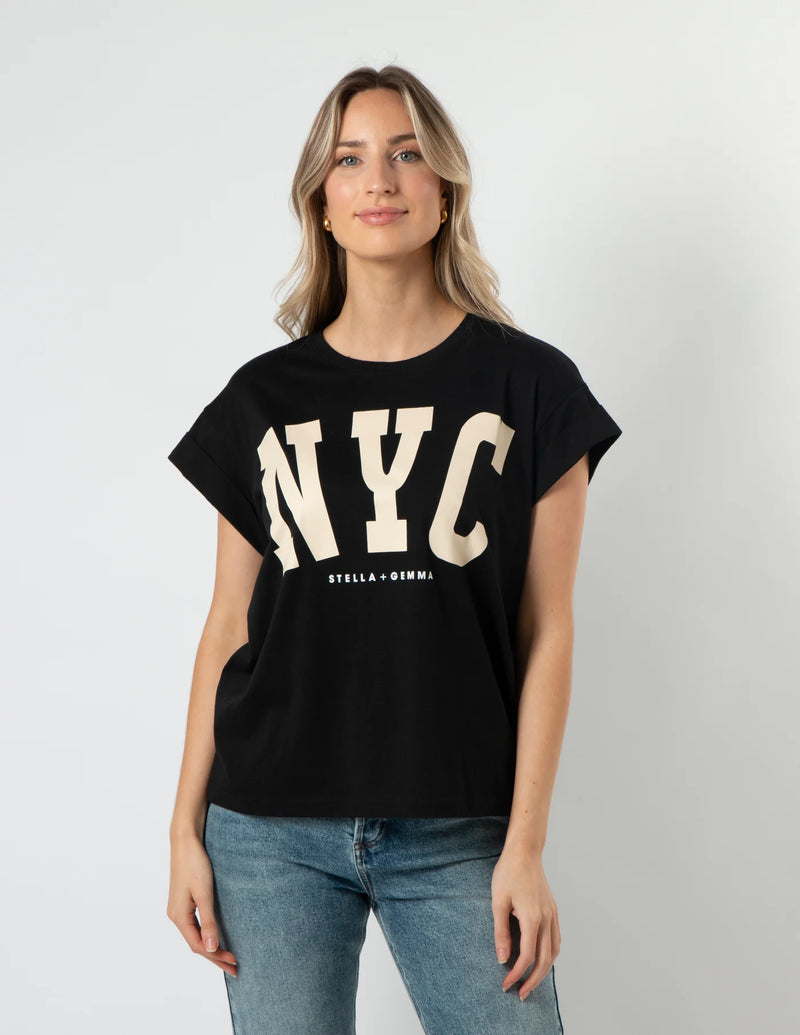 Cuff Sleeve T-Shirt - NYC