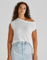 Jaci Knit Top / White