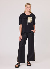 Essential Tee / Black Dragonfly Print