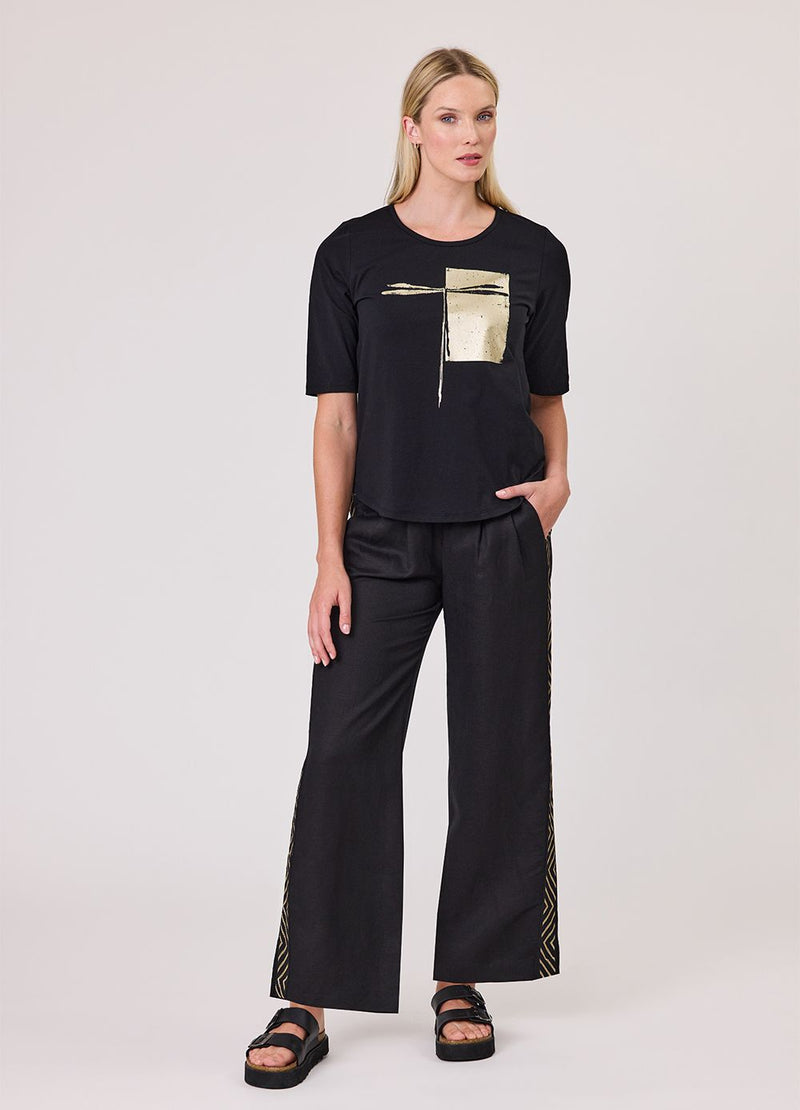 Essential Tee / Black Dragonfly Print