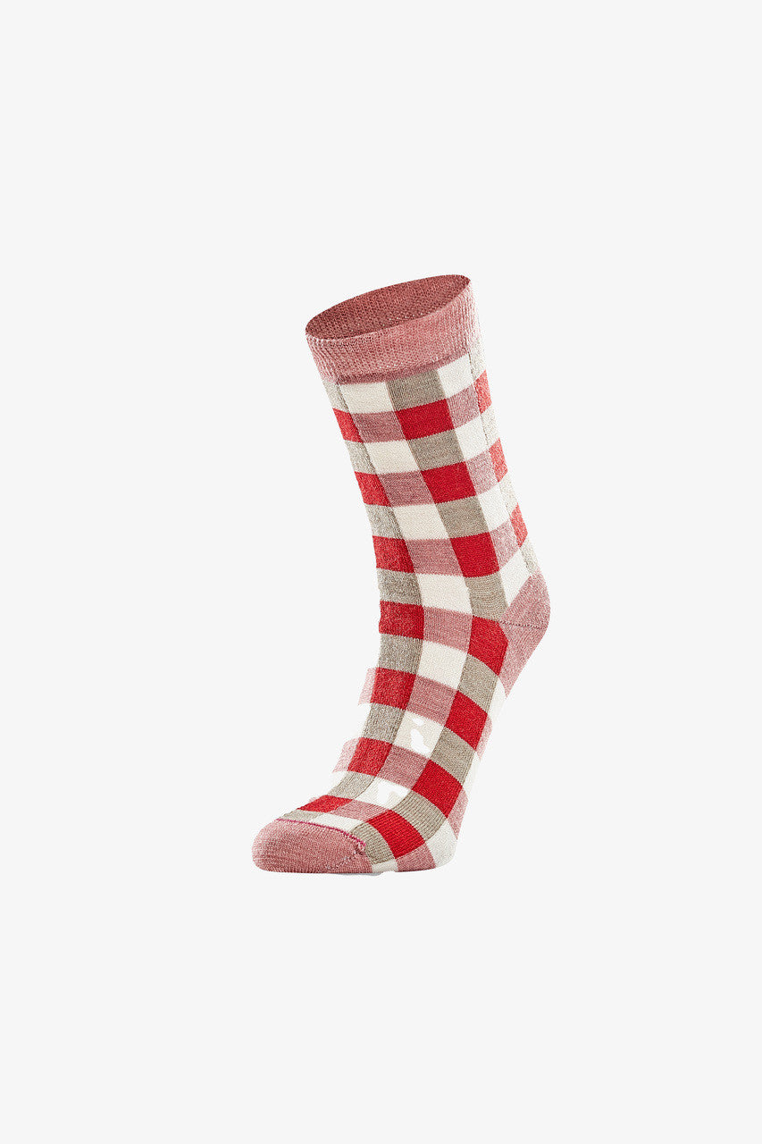 Check Sock / Strawberry