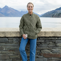 Talei  Quilt Bomber / Olive Green - Girl Next Door Fashion