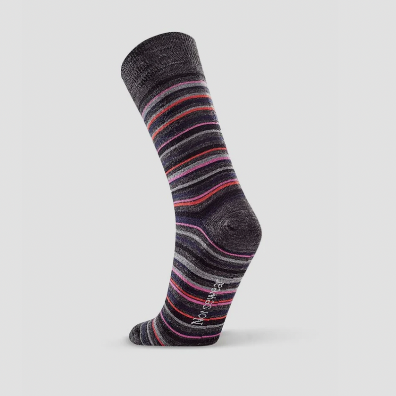Fine Line Stripe Sock / Charcoal