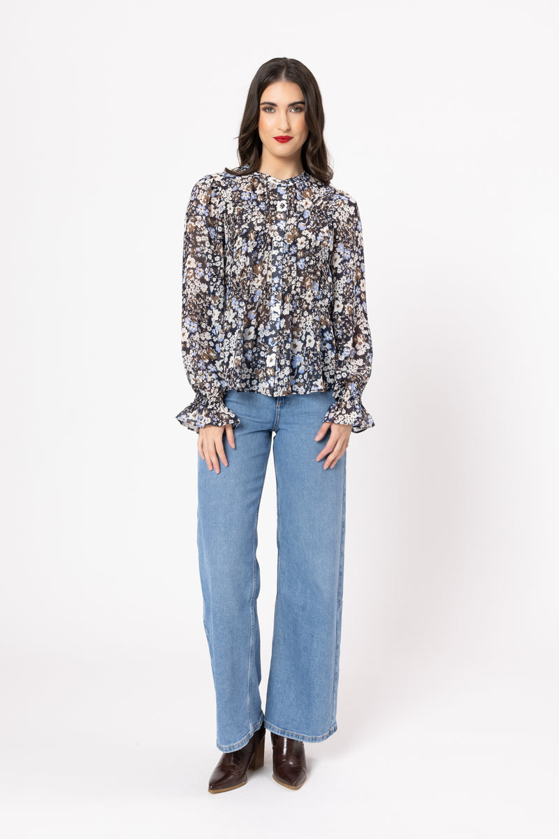Bonita Long Sleeve Top / Woodland Blossom