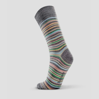Fine Line Stripe Socks / Grey Mix