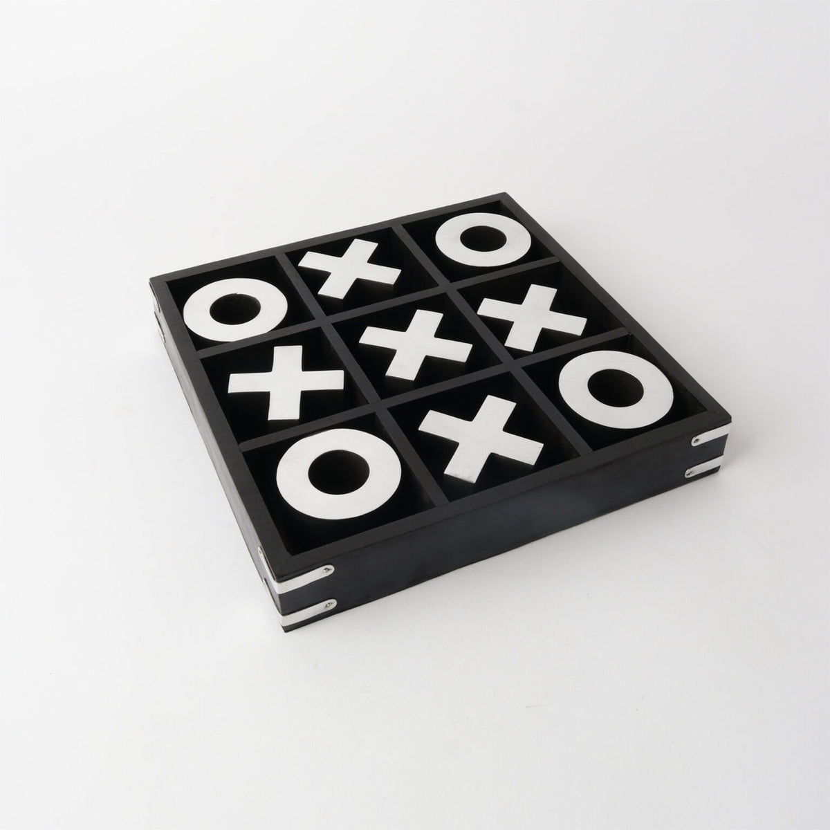 Tic Tac Toe 25cm x 25cm - Black + Silver