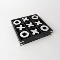 Tic Tac Toe 25cm x 25cm - Black + Silver