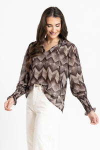 Byron Blouse / Espresso Ziggy
