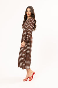 Take Me Out Dress / Walnut Spot - Girl Next Door Fashion