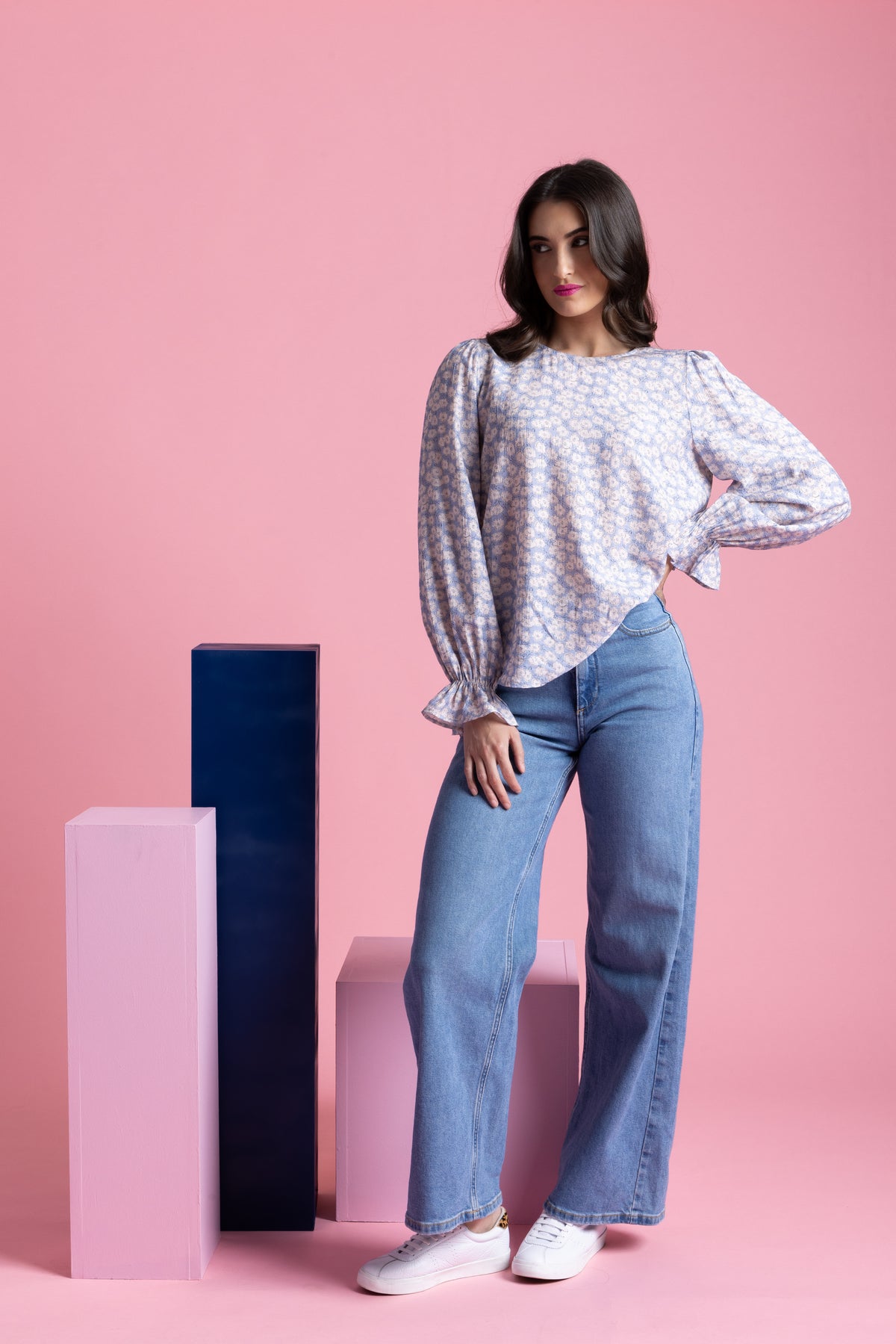 Patti Top / Sky Petal - Girl Next Door Fashion