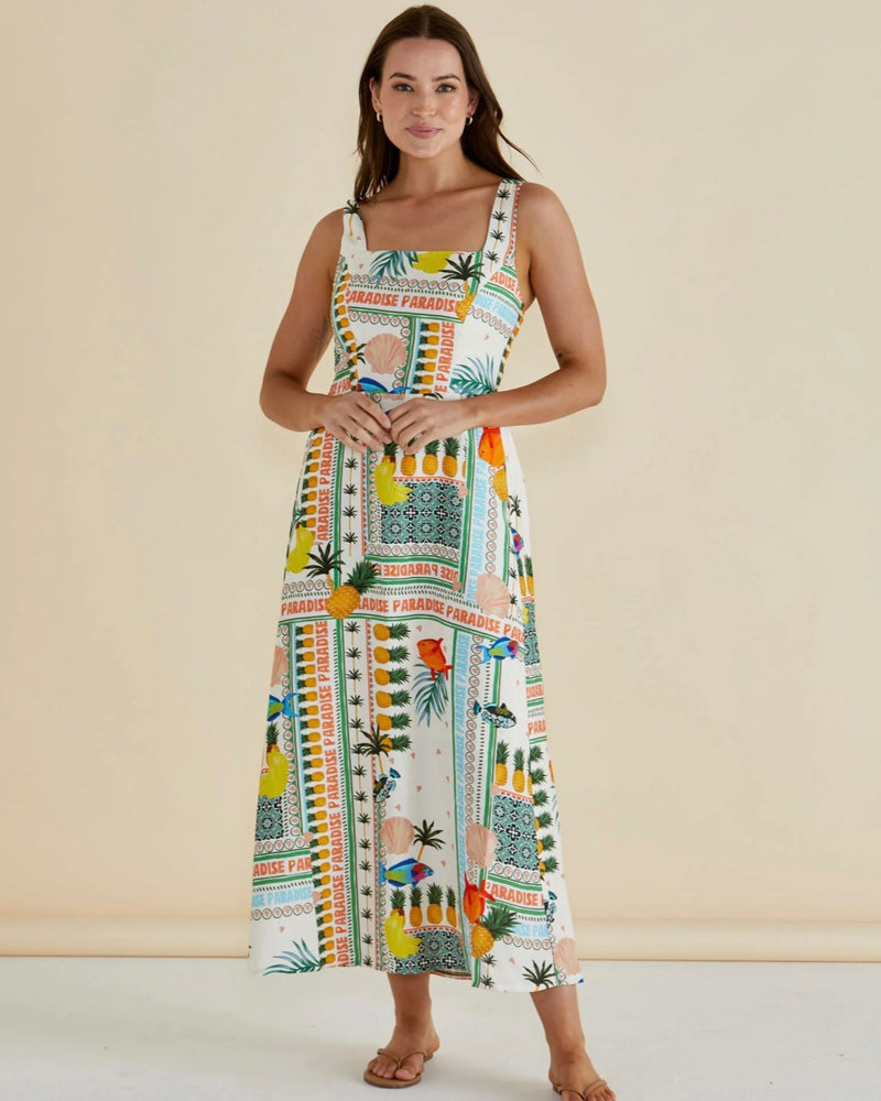 Tegan Midi Dress / Paradise Print
