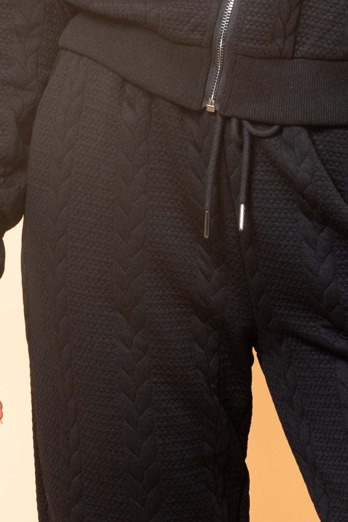 Adalee Pant - Embossed Black