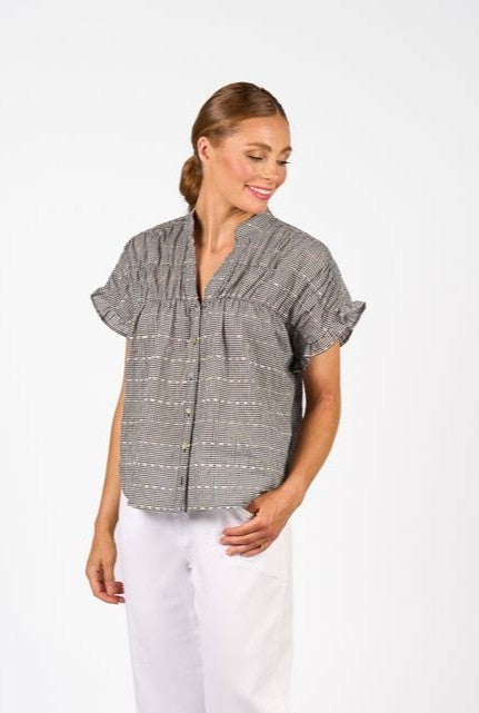 Addison Top - Black Check
