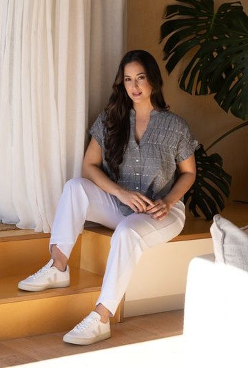 Addison Top - Black Check