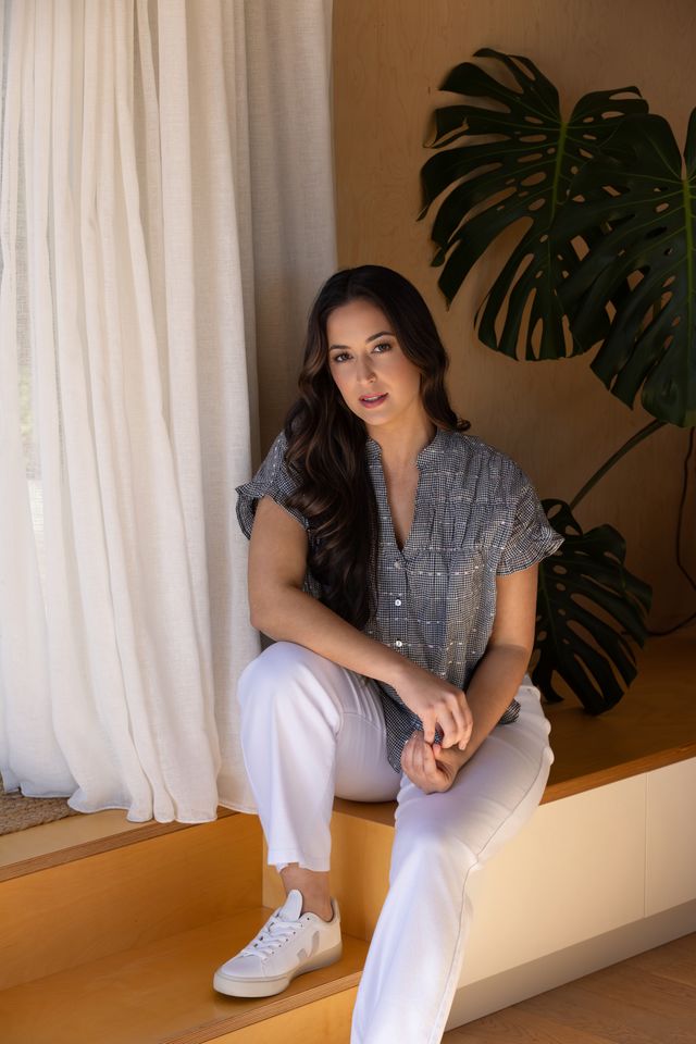 Addison Top - Black Check