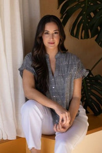 Addison Top - Black Check